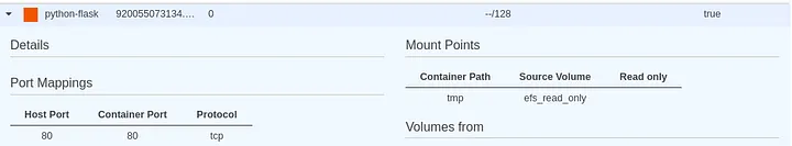 python-flask container definition
